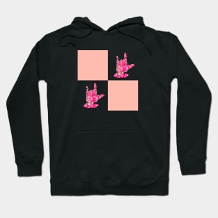 I Love You - Sign Language Pink Pattern Hoodie